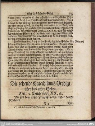 Die zehende Catechismus-Predigt, über das vierdte Gebot