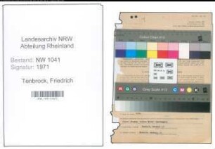 Entnazifizierung Friedrich Tenbrock , geb. 05.02.1891 (Postbeamter)