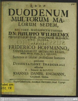 Duodenum Multorum Malorum Sedem