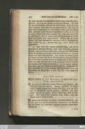 Das XLIII. Capitel. Gott loben ist des Menschen höchste und englische Herrlichkeit.