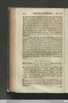 Das XLIII. Capitel. Gott loben ist des Menschen höchste und englische Herrlichkeit.