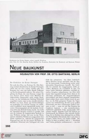 1: Neue Baukunst : Neubauten von Prof. Dr. Otto Bartning, Berlin