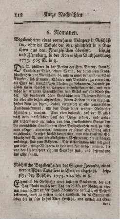 Begebenheiten eines vornehmen Bürgers in Geschäften.