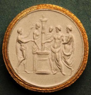 Caligula mit seinen drei Schwestern opfert Priapus (Daktyliothek, Supplement)