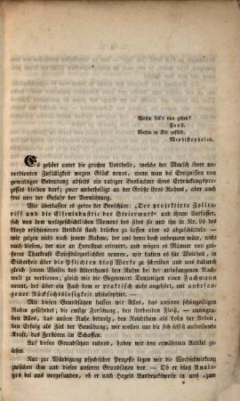 Nachtgedanken zum Zeitungs-Artikel in Nr. 90 des Lloyd über die steiersche Eisen-Industrie