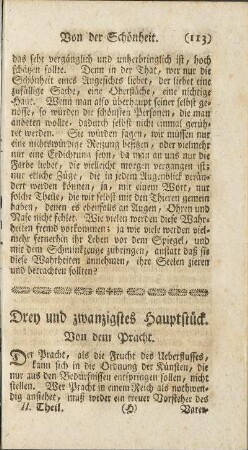 Drey und zwanzigstes Hauptstück. Von dem Pracht.