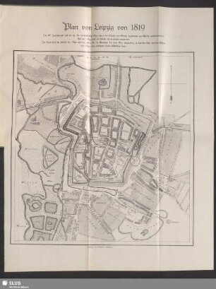 Plan von Leipzig von 1819
