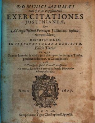 Exercitationes Justinianeae