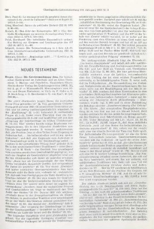 589-593 [Rezension] Berger, Klaus, Die Gesetzesauslegung Jesu
