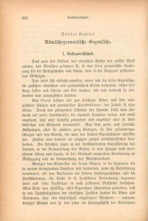 Drittes Kapitel. Römisch-germanische Gegensätze