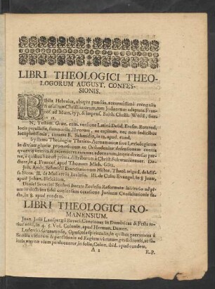 Libri Theologici Romanensium.