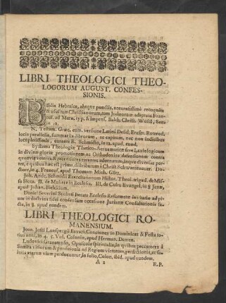 Libri Theologici Romanensium.