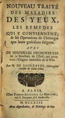 Traité des maladies des yeux