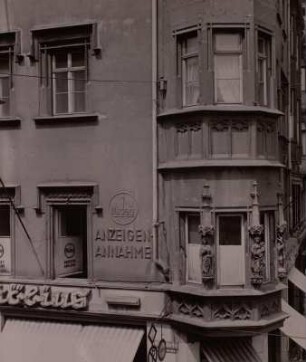 Gotisches Haus : Dresden, Wilsdruffer Straße, Ecke Schloßstraße, gotisches Haus, Erker