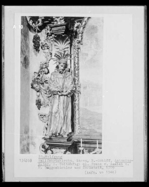 Antoniusaltar: Heiliger Franz von Assisi