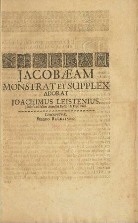 Stellam Jacobæam Monstrat Et Supplex