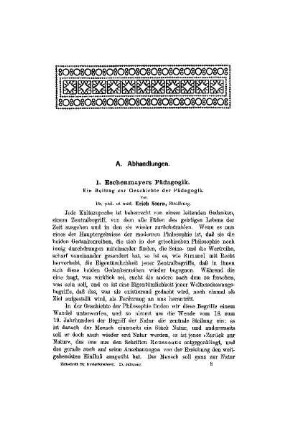 Eschenmayers Pädagogik : ein Beitrag zur Geschichte der Pädagogik