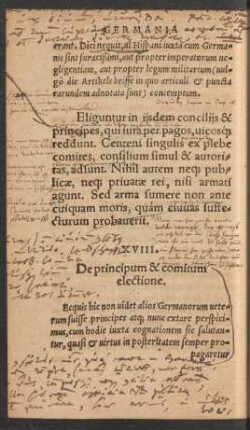 XVIII. De principum & comitum electione.