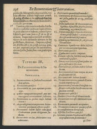 Titulus III. De Reconventione & Interventione.