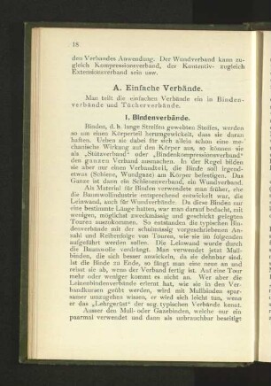 A. Einfache Verbände.