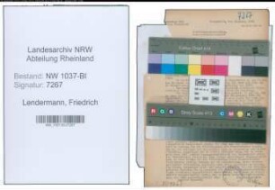 Entnazifizierung Friedrich Lendermann , geb. 22.06.1892 ()