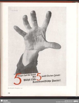 5 Finger hat die Hand. Mit 5 packst du den Feind! Wählt Liste kommunistische Partei!