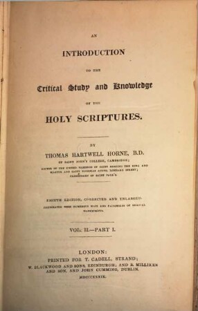 An introduction to the critical study and knowledge of the holy scriptures : illustrated with numerous maps and facsimiles of biblical manuscripts, 2,1