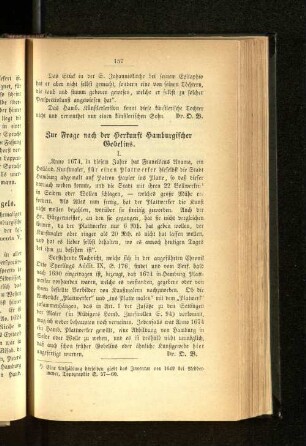 Zur Frage nach der Herkunft Hamburgischer Goebelius.