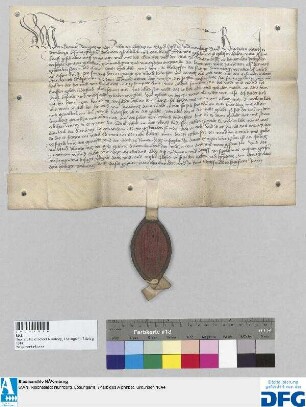 Georius, Abt von St. Egidien in Nürnberg, vidimiert einen Gerichtsbrief von Nürnberg d.d. 1. Juli 1343.