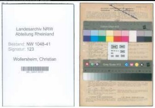 Entnazifizierung Christian Wollersheim , geb. 09.07.1914 (Polizist)