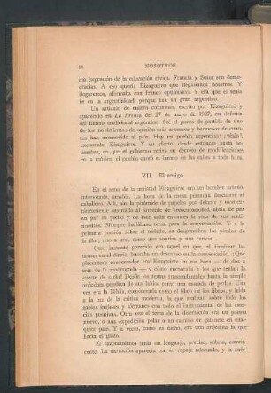 VII. El amigo