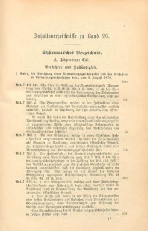 Systematisches Verzeichnis