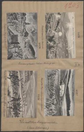 Deutscher Angriff bei Saales. (Erinnerungskarten Elsässer Herkunft 1915)