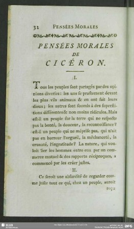 Pensees Morales De Ciceron