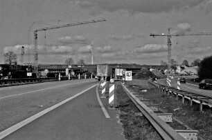 Bundesautobahn 1: Kreuz Hamburg-Ost: Baustelle: Neubau der Brückenüberführung der Bundesautobahn 24