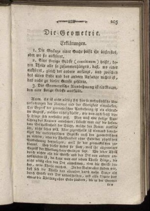 [Die ebene theoretische Geometrie.]