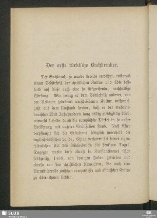 Der erste türkische Buchdrucker