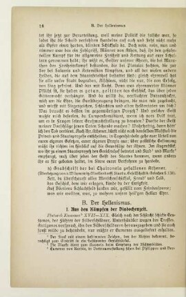 B. Der Hellenismus