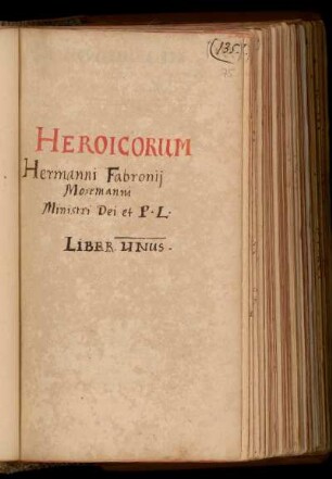 Heroicorum ... Liber unus