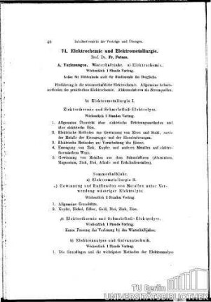 74. Elektrochemie und Elektrometallurgie
