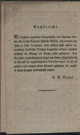 Nachbericht