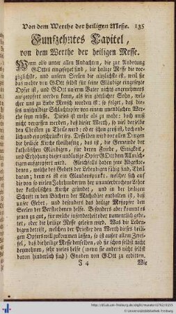 XV. Von dem Werthe der heiligen Messe.