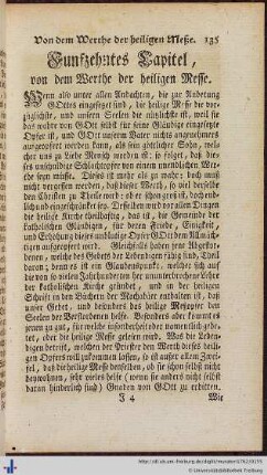 XV. Von dem Werthe der heiligen Messe.