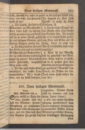XXI. Vom heiligen Abendmahl.