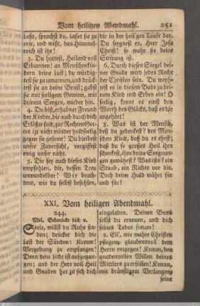 XXI. Vom heiligen Abendmahl.