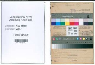 Entnazifizierung Bruno Fieck , geb. 04.07.1893 (Postdirektor)