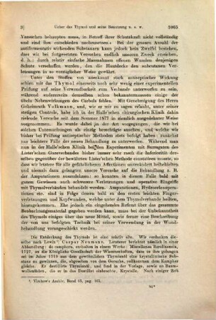 Über das Thymol und seine Benutzung bei der antiseptischen Behandlung der Wunden