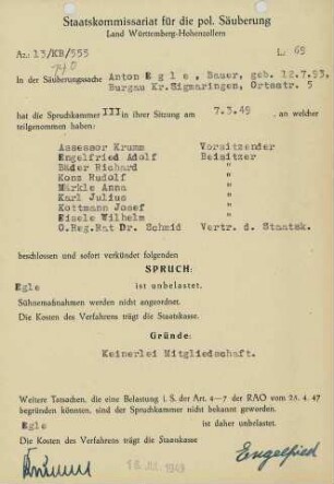 Egle, Anton