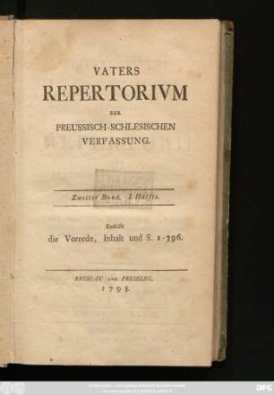Bd. 2: Von den einzelnen Departements der Preussisch-Schlesischen Verfassung