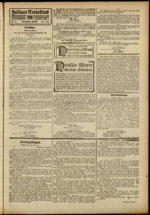 Zweite Ausgabe vom Samstag, den 16. März 1918.